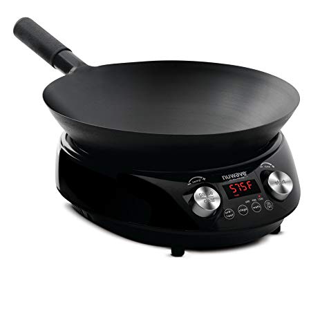 NuWave Mosaic Precision Induction Cooktop with Carbon Steel 4 Quart Wok