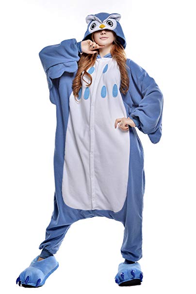 NEWCOSPLAY Unisex Owl Pyjamas Halloween Costume