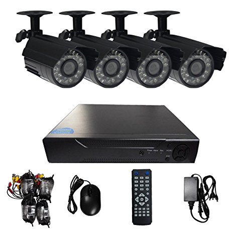 Hi-Tech DVR Kit 4CH 960H D1 DVR and 4 X 700TVL Camera Security Surveillance System