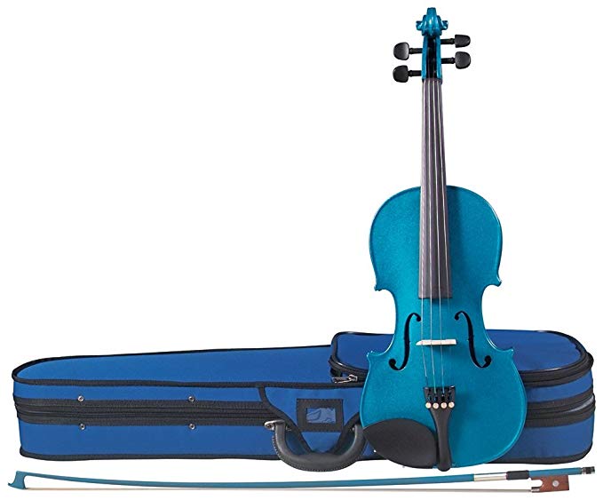 Cremona SV-75 Premier Novice Violin Outfit - Sparkling Blue - 1/4 Size