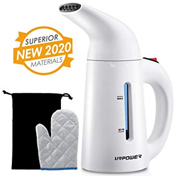 URPOWER Updated 180ml Steamer for Clothes, 7-in-1 Multi-Use Handheld Garment Steamer, Fast Heat-up Portable Clothing Steamer, Mini Travel Steamer with Travel Pouch, Heat-Resistant Glove