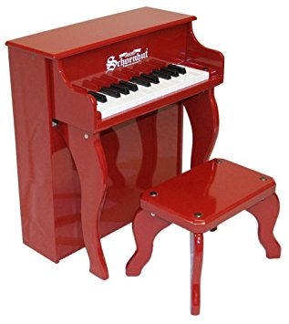 Schoenhut Kids Children Musical Instrument 25 Key Elite Spinet Piano Play Toy Red