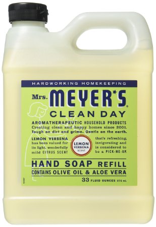 Mrs. Meyer's Liquid Hand Soap Refill, Lemon Verbena, 33 Fluid Ounce
