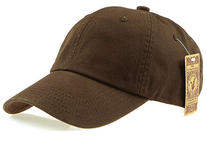 RufnTop Black Eagles 100% Cotton and Denim Washed Classic Dad Hat Plain Dyed Low Profile Baseball Cap