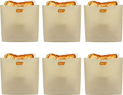 Culinary Elements Toaster & Toaster Oven Grilled Cheese Bags (2 count): 3 packs / 6 reusable bags