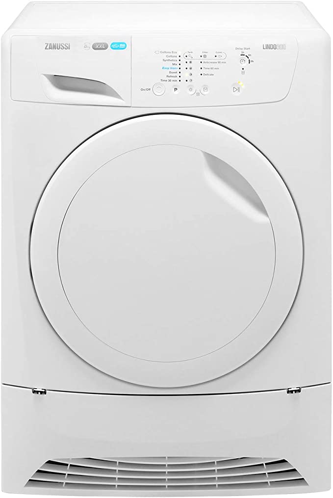 Zanussi ZDC8202PZ Freestanding B Rated Condenser Tumble Dryer - White