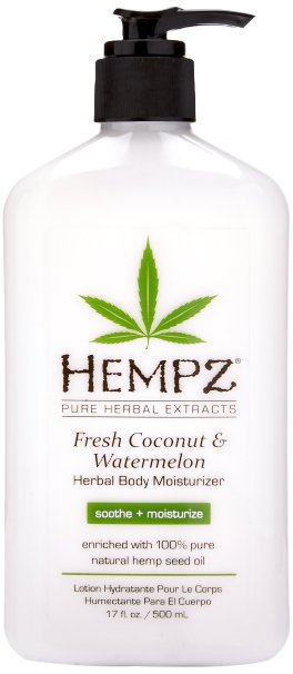 Hempz Herbal Body Moisturizer, Fresh Coconut/Watermelon, 17 Fluid Ounce