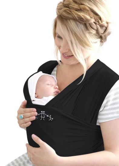 Best Baby Wrap Sling-Style Baby Carrier, By MoM-me, Super Practical, fits Newborn To 35lbs. Free Bonus 12 Baby Monthly Stickers with your purchase!
