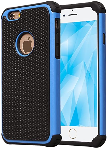 AGRIGLE Shock-Absorption Anti-Scratch Heavy Duty Dual Layer Protective Case Compatible iPhone 6 Plus / 6s Plus 5.5 in (Blue)