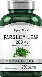 Piping Rock Parsley Leaf Capsules | 1200mg | 250 Pills | Concentrated Herbal Extract | Non GMO, Gluten Free Supplement