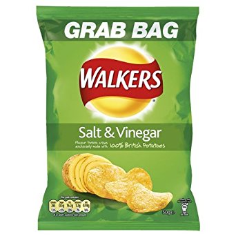Walkers Grab Bags Salt and Vinegar Flavoured Crisps 32x50g Bags