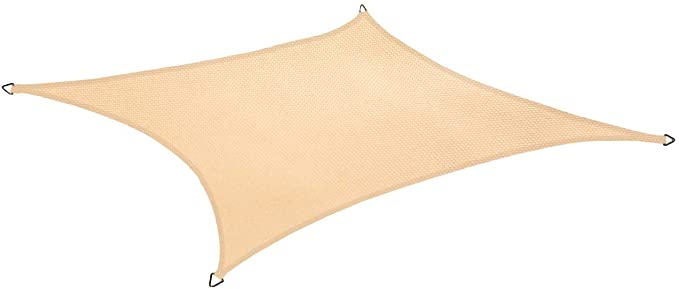 Alion Home 9.5' x 15' Rectangle Waterproof Polyester Woven Sun Shade Sail (1, Beige)