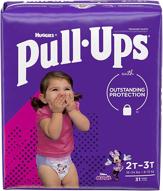 Pull-Ups Learning Designs Potty Training Pants for Girls, Size 2T-3T (18-34 Pound), 124 Count, One Month Supply (Packaging May Vary)