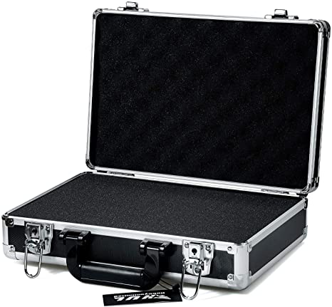 HUL 14in Two-Tone Aluminum Case with Customizable Pluck Foam Interior for Test Instruments Cameras Tools Parts and Accessories