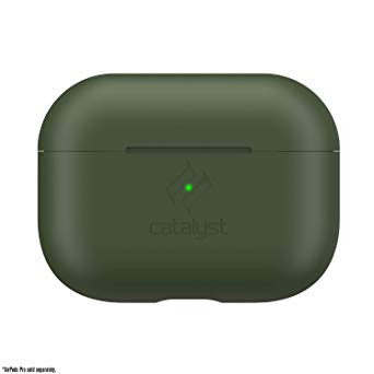 Catalyst Slim Case for AirPods Pro Skin for Apple AirPods Pro Charging Case, Interchangeable Colors, Protective Cover Soft Skin, Compatible Wireless Charging - Army Green