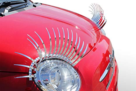 CHROME CarLashes SILVER Car Eyelashes, Special Edition, Electroplated Mirror Finish, Ladies Fashion, Girly Car Accessory, Diva Bling, Miles of Smiles