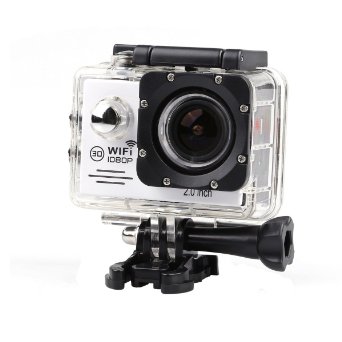 Lightdow LD6000 1080P HD Wifi Sports Action Camera Kit - 2.0" LCD   170° Wide Angle Lens   DSP-NT96655   Bonus Battery (White WiFi)