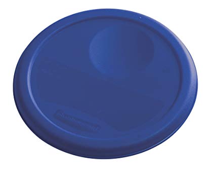 Rubbermaid Commercial Lid (Lid Only) for Round Food Storage Container, Fits 4 Qt. Containers, Blue (1980339)