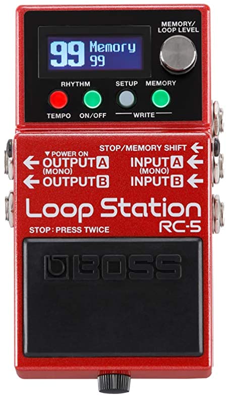 BOSS Loop Station – Advanced Compact Looper with Class-Leading Sound Quality, 99 Phrase Memories, 57 Rhythms, and MIDI Control Support. (RC-5)