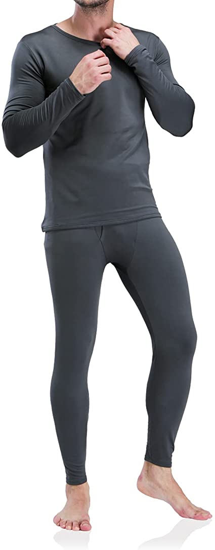 Men's Thermal Underwear Long Johns Set with Fleece Lined