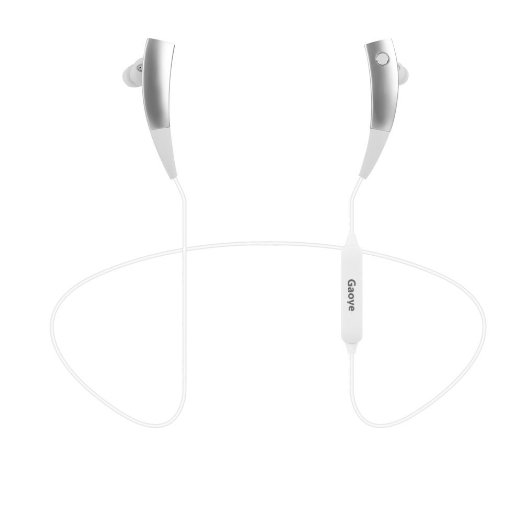 Bluetooth Headphones, Gaoye S920 V4.0 Wireless Bluetooth Headphones Running Earphone Noise Cancelling Univesal Gym Neckband Sports Headset (Silver)