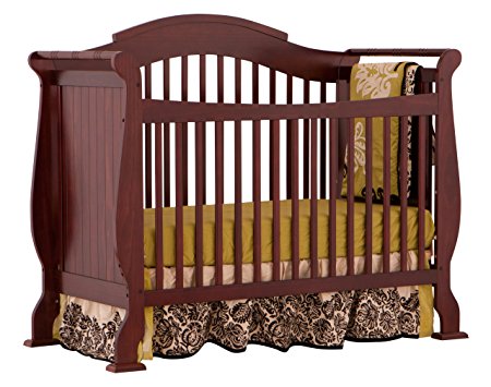 Stork Craft Valentia Convertible Crib, Cherry