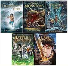 Percy Jackson and the Olympians Graphic Novels Complete 5 Book Set