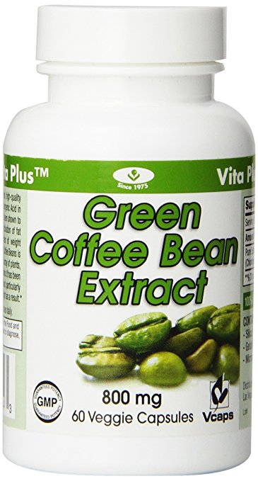 Vita Plus Green Coffee Bean Extract Capsules, 800 mg, 60 Count
