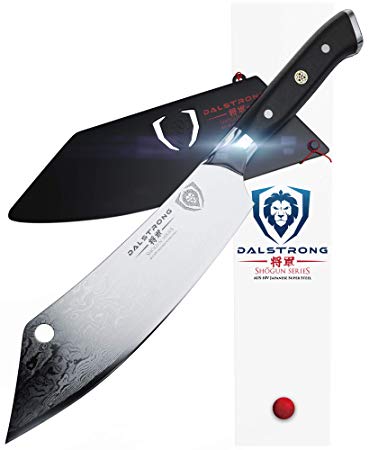 DALSTRONG - 8" Chef's Knife"The Crixus" - Shogun Series - Chef & Cleaver Hybrid - Meat Knife - w/Sheath