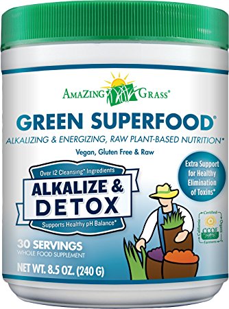 Amazing Grass Green SuperFood Alkalize and Detox, 8.5 Ounce