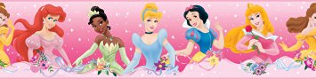 Roommates Rmk1526Bcs Disney Princess Dream From The Heart Pink Peel & Stick Border