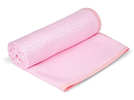 T&T Kids | 100% Bamboo Blanket | Perfect for Babies or Toddlers | Multiple Uses | Luxurious & Silky Soft | 41"x47" Pink