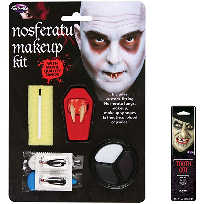 Potomac Banks Bundle: 2 Items - Nosferatu Fang Character Kit and Free Pack of Makeup