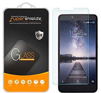 [2-Pack] ZTE ZMAX Pro Tempered Glass Screen Protector, Supershieldz Anti-Scratch, Anti-Fingerprint, Bubble Free, Lifetime Replacement Warranty