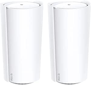 TP-Link Deco XE200(2-Pack) - Sistema WiFi 6E Mesh AI AXE11000, Tri-Banda, 2.4Ghz/5GHz/6GHz, óptimo Casas hasta 6 Dormitorios, Modo Ap, 1x Puerto 10Gbps/2x Puerto Gigabit, WPA3, Fácil Configuración