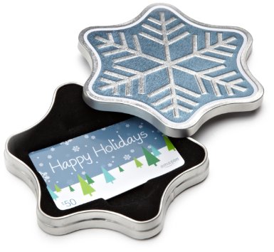 Amazon.com Gift Card in a Snowflake Tin (Happy Holidays Card Design)