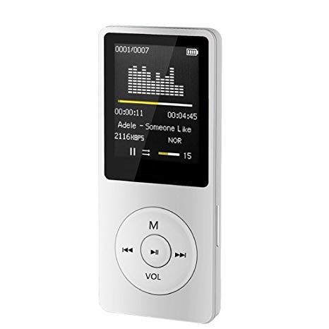 Hot Sale! Hongxin Multi-Colors Portable MP3 MP4 Player 1.8' Screen MP4 Video FM Radio Music Movie Player SD/TF Card Top Quality Gift Radio Video Games Movie Tools (White)