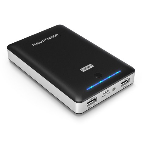 RAVPower Portable Charger 13400mAh External Battery Pack Power Bank with Qualcomm Quick Charge 2.0 Technology for Phones, Tablets and more