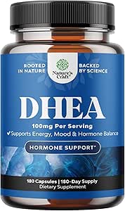 DHEA 100mg for Men and Women - Vegan High Strength DHEA Supplement for Women & Men for Enhanced Energy and Hormone Balance for Women & Men - Men and Womens Hormone Balance Supplement (6 Month Supply)