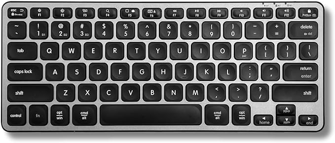 Macally Bluetooth Keyboard for Mac - Premium Multi Device Keyboard - Compatible Apple Wireless Keyboard for MacBook Pro/Air, iMac, iMac Pro, Mac Mini, Mac Pro, iPad, Laptop, and PC