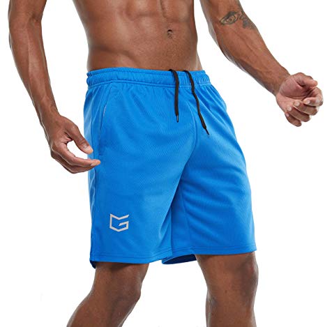 G Gradual Men's 7" Workout Running Shorts Quick Dry Lightweight Gym Shorts with Zip Pockets