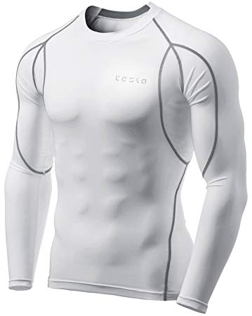 Tesla Men's Long Sleeve T-Shirt Baselayer Cool Dry Compression Top MUD11/R11/R01