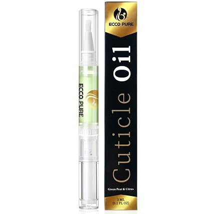 Cuticle Protector Pen - Nail Tool for Nail Art and Nail Growth - Manicure & Pedicure Treatment for Brittle, Breaking Nails (Green Pear & Citrus - 1 Pack)