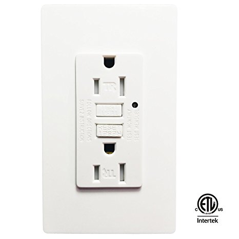 Let The SECKATECH 15 Amp 125 Volt Tamper-Resistant GFCI Wall Outlet Perfect for Your Daily Life Play Its Great Mission. Receptacle,The Product Details in the Description--ETL Listed,White