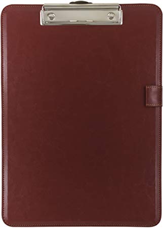 Trade Quest Clipboard Faux Leather Single (Chestnut Brown)