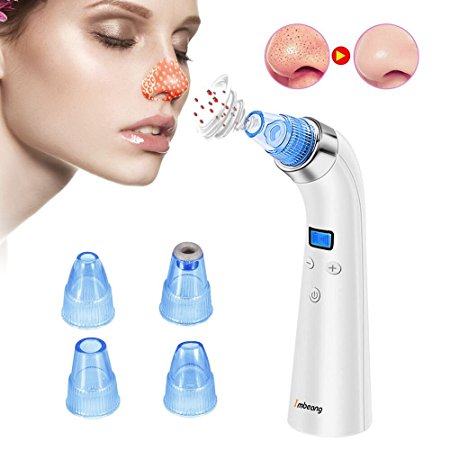 Blackhead Remover, Imbeang Newest 4 in 1 Standable USB Rechargeable Comedo Suction Microdermabrasion Machine Electric Facial Pore Cleanser Comedone Extractor Set