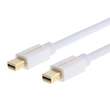 Mini DP to Mini DP Cable,CableCreation Mini DisplayPort to Mini DisplayPort Adapter Converter Compatible MacBook,iMac(2009-2010 Version) Dell U3415W/U2414H AH-IPS/U3014 4K Monitors,6ft/1.8m,White