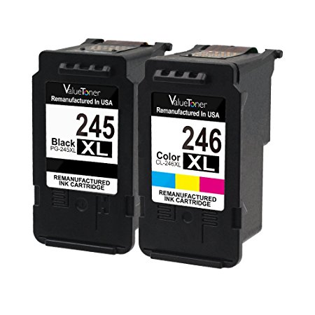 Valuetoner Remanufactured Ink Cartridge Replacement for PG-245XL 245 XL CL-246XL 246 XL High Yield (BK/C) used in PIXMA iP2820 MG2420 MG2520 MG2522 MG2920 MG2922 MG2924 MG3022 MX490 MX492 Printers