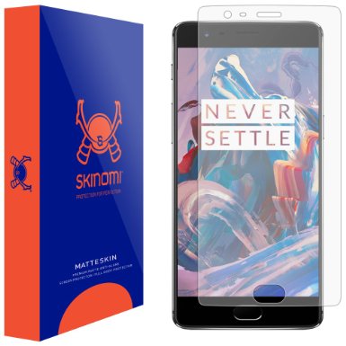 OnePlus 3 Screen Protector, Skinomi® MatteSkin Full Coverage Screen Protector for One Plus 3 Anti-Glare and Bubble-Free Shield with Lifetime Warranty