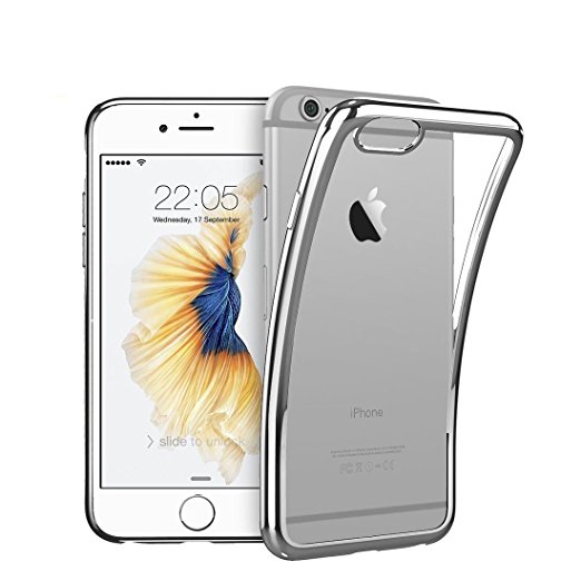 iPhone 7 Case, Kartice iphone7 Case Ultra Slim iphone 7 TPU Case Phone Cover Case for iphone 7 Anti-Shock Gel Rubber Thin Anti-Scratch Clear Cover Case For iPhone 7 (2016) (Silver, 4.7)